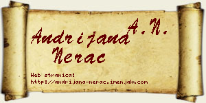 Andrijana Nerac vizit kartica